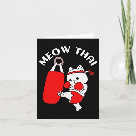 Muay Thai Cat Meow Thai Kaart (Voorkant)