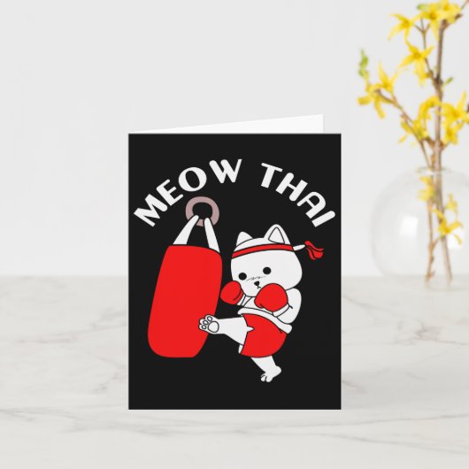 Muay Thai Cat Meow Thai Kaart (Gele Bloem)