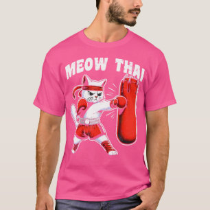 Muay Thai Cat Meow Thai Neko Muay Thai T-shirt