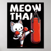Muay Thai Cat Meow Thai Poster (Voorkant)