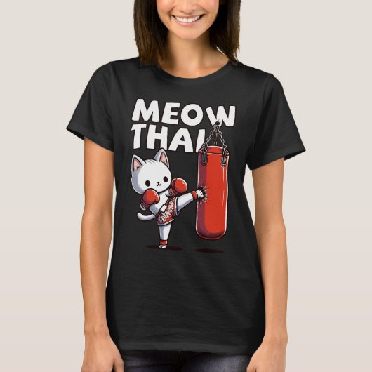 Muay Thai Cat Meow Thai T-shirt (Voorkant)