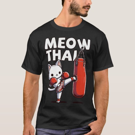 Muay Thai Cat Meow Thai T-shirt (Voorkant)