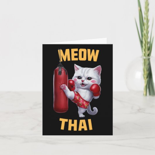 Muay Thai Cat Meow Thai - Thais boksen voor de jeu Kaart (Voorkant)