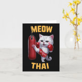 Muay Thai Cat Meow Thai - Thais boksen voor de jeu Kaart (Gele Bloem)