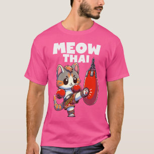 Muay Thai Cat Meow Thais Boksen Vechten Sport T-shirt