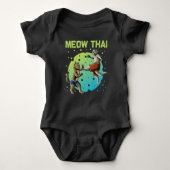 Muay Thai Cats Humor Thai Boxing Fighter Romper (Voorkant)