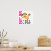 Muay Thai Chick Poster (Keuken)