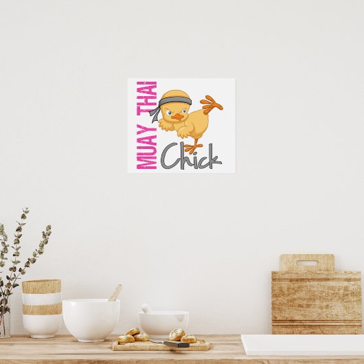 Muay Thai Chick Poster (Keuken)