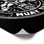 Muay Thai citeert geen pijn geen winst teken geen  Poster (Hoek)