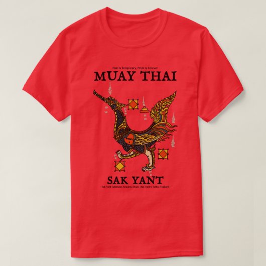 Muay Thai Classic Tattoo Zwaan T-shirt (Design voorkant)
