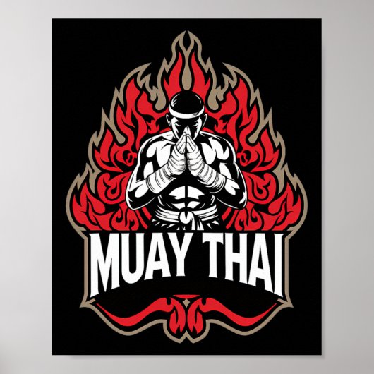 Muay Thai - Cool Thai Boxing Fighter Poster (Voorkant)