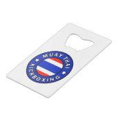 Muay Thai Creditkaart Flessenopener (Voorkant Gekanteld)