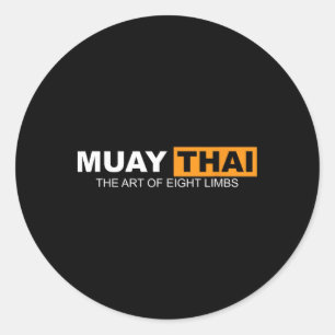 Muay Thai De Kunst Van Acht Ledematen Kickboksen E Ronde Sticker