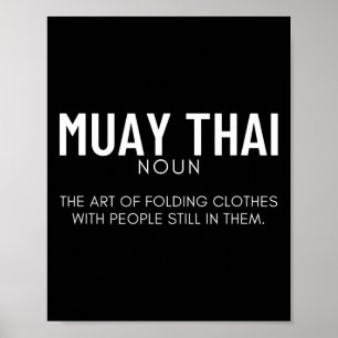 Muay Thai Definitie Grappig Muay Thai Poster