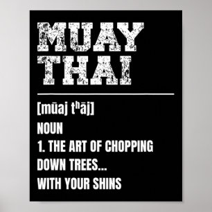 Muay Thai Definitie Vechtsporten Thaise Boksen Mar Poster