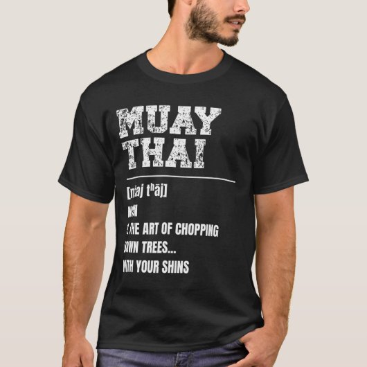 Muay Thai Definitie Vechtsporten Thaise Boksen Mar T-shirt (Voorkant)