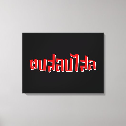 Muay Thai Dop Salop Salai = Slap Je Gekke Canvas Afdruk (Voorkant)