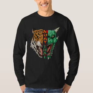 Muay Thai Draak En Tijger Hoofd Thaiboksen T-shirt