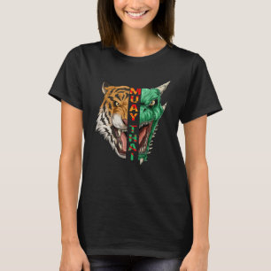 Muay Thai Dragon en Tiger Head Thaiboxing T-shirt
