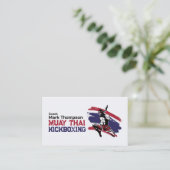 Muay Thai en Kickboksen Coach - Blauw Rood Visitekaartje (Staand voorkant)