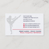 Muay Thai en Kickboksen Coach - Blauw Rood Visitekaartje (Achterkant)