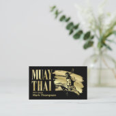 Muay Thai en Kickboksen Coach - Blauw Rood Visitekaartje (Staand voorkant)