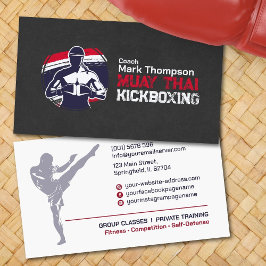 Muay Thai en Kickboksen Coach - Blauw Rood Visitekaartje