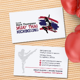 Muay Thai en Kickboksen Coach - Blauw Rood Visitekaartje
