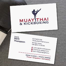Muay Thai en Kickboksen Coach - Blauw Rood Visitekaartje