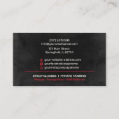 Muay Thai en Kickboksen Coach - Blauw Rood Zakelij Visitekaartje (Achterkant)