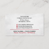 Muay Thai en Kickboksen Coach - Blauw Rood Zakelij Visitekaartje (Achterkant)