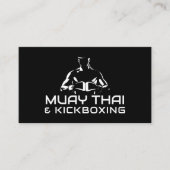 Muay Thai en Kickboksen Coach - Zwart en wit Visitekaartje (Voorkant)