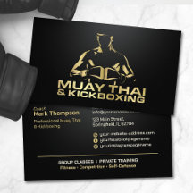 Muay Thai en Kickbokser Coach - Zwart en Goud