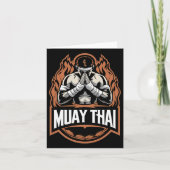 Muay Thai en Thaise bokser Kaart (Voorkant)