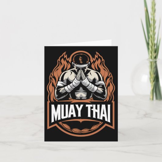 Muay Thai en Thaise bokser Kaart (Voorkant)