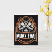 Muay Thai en Thaise bokser Kaart (Gele Bloem)