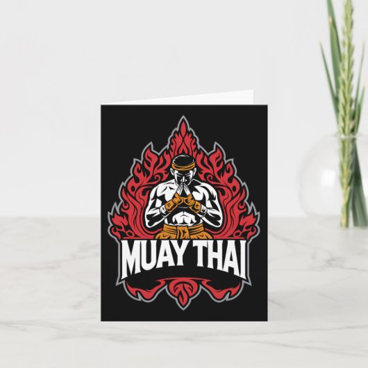 Muay Thai en Thaise bokser Kaart (Voorkant)