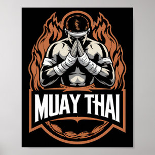 Muay Thai en Thaise bokser Poster