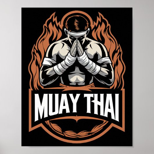 Muay Thai en Thaise bokser Poster (Voorkant)