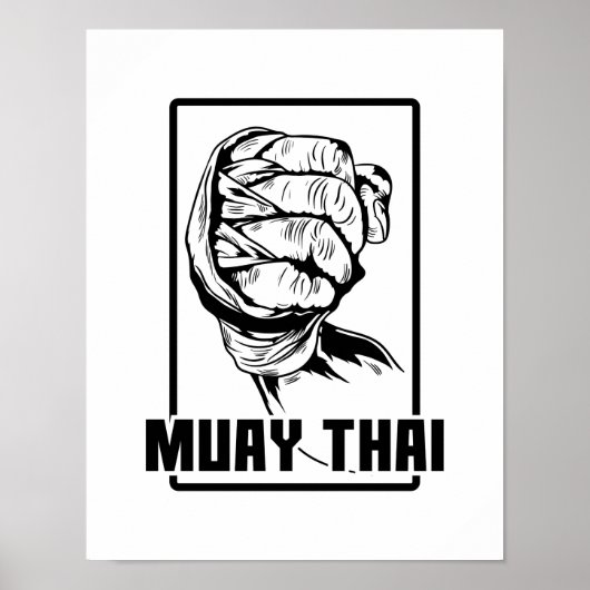 Muay Thai Faust Poster (Voorkant)