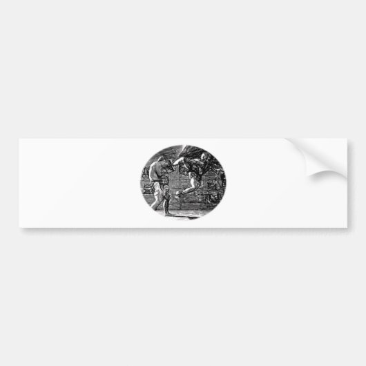Muay Thai, Fight, Thai-Boxing Bumpersticker (Voorkant)