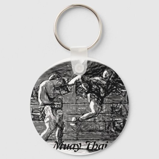 Muay Thai, Fight, Thai-Boxing Sleutelhanger (Voorkant)