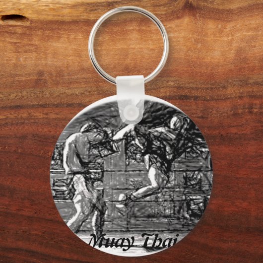 Muay Thai, Fight, Thai-Boxing Sleutelhanger (Voorkant)