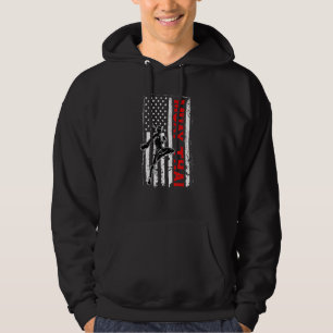 Muay Thai Fighter Amerikaanse vlag Martial Arts BJ Hoodie