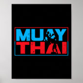 Muay Thai Fighter Boxing Martial Arts Hob Poster (Voorkant)