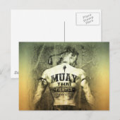  Muay Thai Fighter Briefkaart (Voorkant / Achterkant)