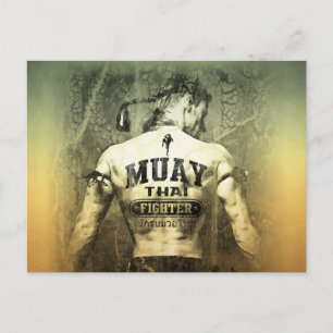  Muay Thai Fighter Briefkaart