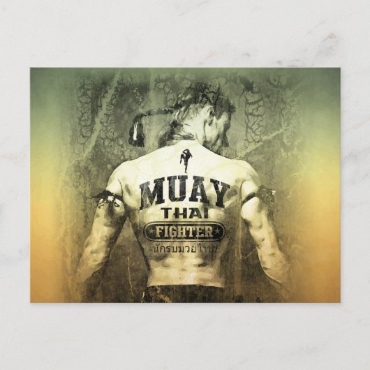  Muay Thai Fighter Briefkaart (Voorkant)