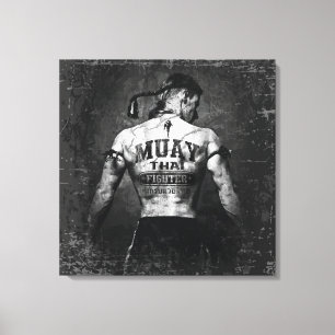 Muay Thai Fighter Canvas Afdruk