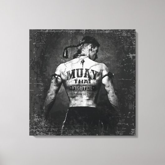 Muay Thai Fighter Canvas Afdruk (Voorkant)